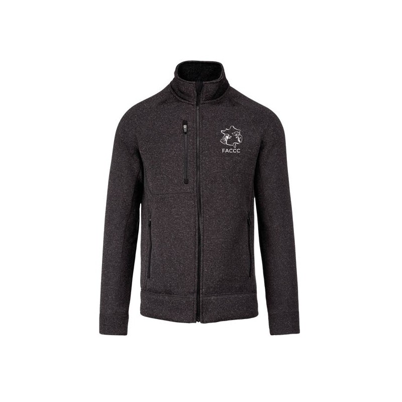 Veste zippée chinée homme