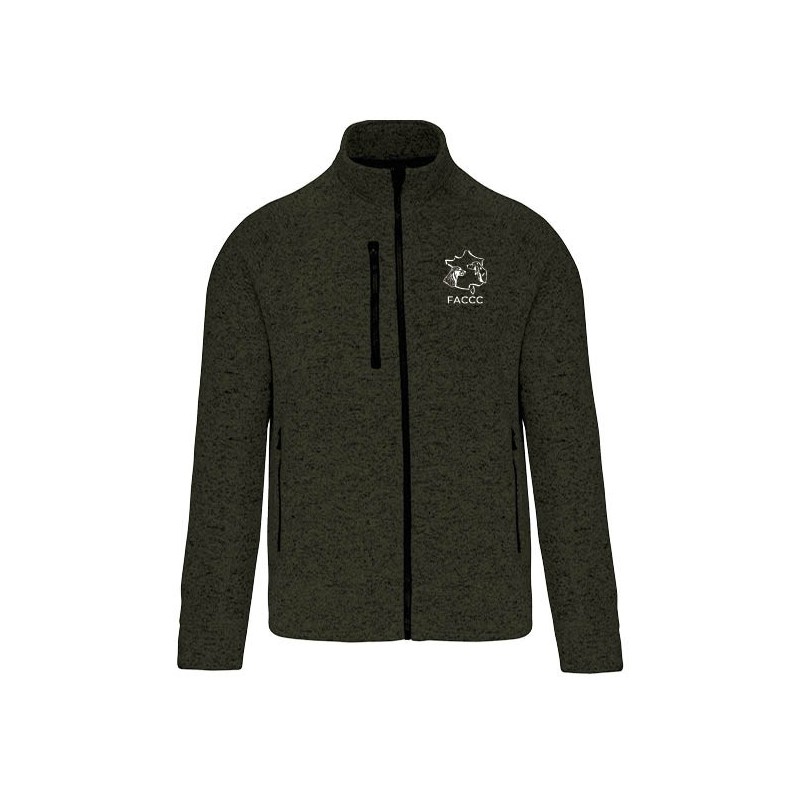 Veste zippée chinée homme