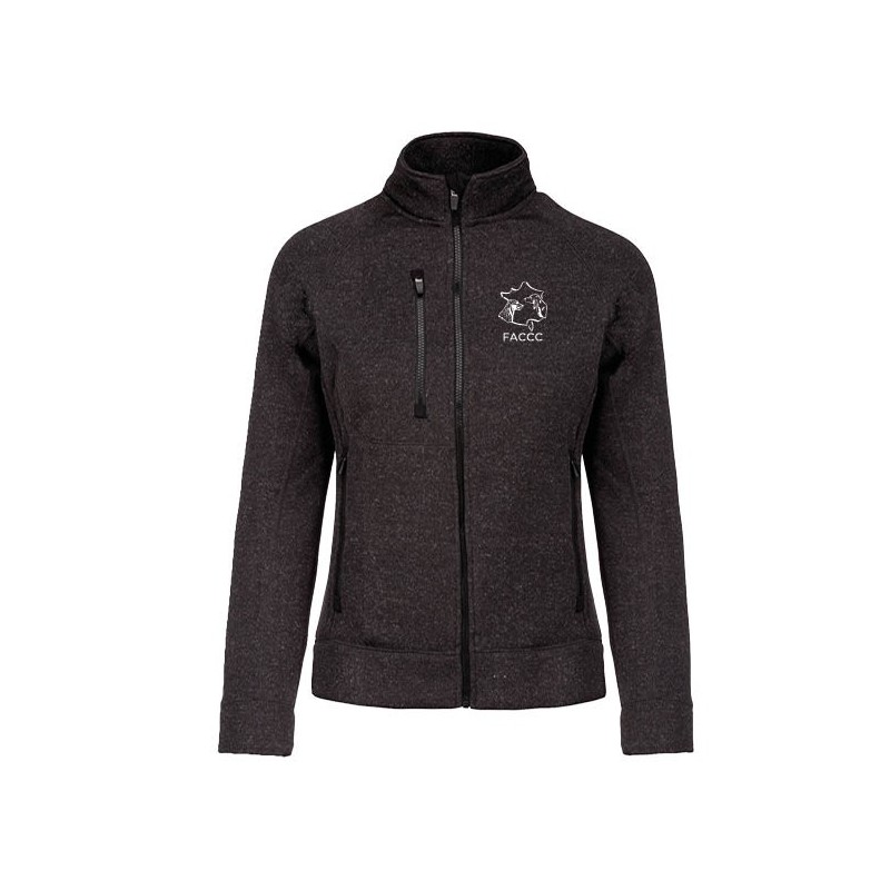 Veste zippée chinée femme