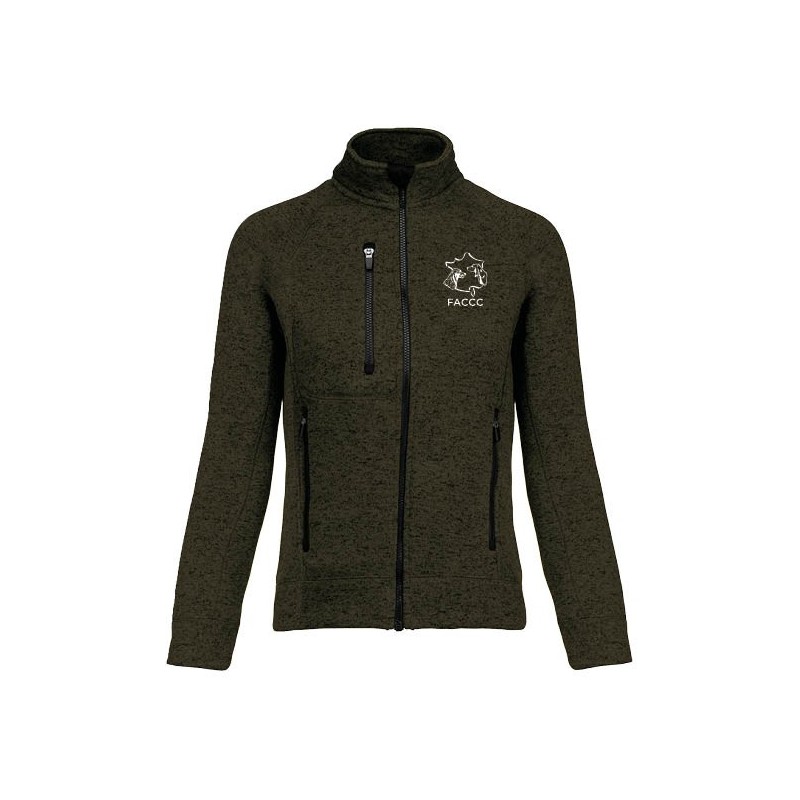 Veste zippée chinée femme