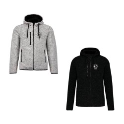 Veste zippée chinée capuche homme