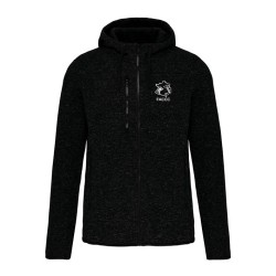 Veste zippée chinée capuche homme
