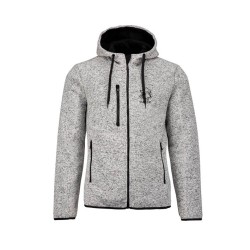 Veste zippée chinée capuche homme