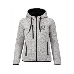 Veste zippée chinée capuche femme