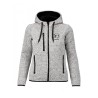Veste zippée chinée capuche femme
