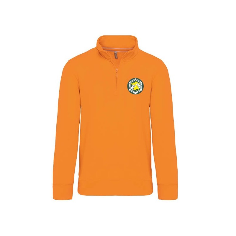Sweat col zippé unisexe