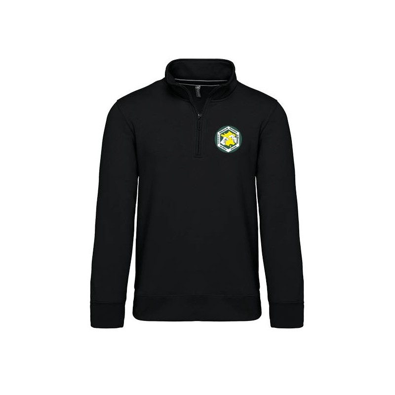 Sweat col zippé unisexe