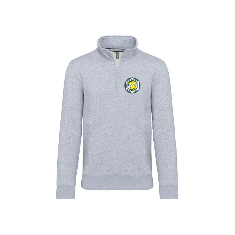 Sweat col zippé unisexe