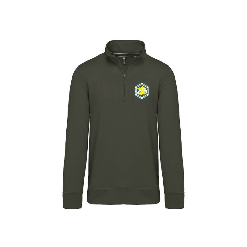 Sweat col zippé unisexe