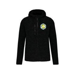 Veste zippée chinée capuche femme