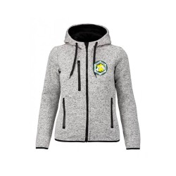 Veste zippée chinée capuche femme