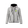 Veste zippée chinée capuche femme